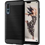 Techsuit Калъф за Huawei P20 Pro - Carbon Silicone - Черен (KF232497)