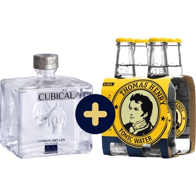 Cubical Premium + 4 x Thomas Henry Tonic Water (set 1 x 0.7 l, 1 x 0.8 l)