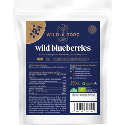 Wild&Coco Čučoriedky mrazené bio 250 g