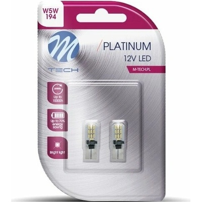 M-Tech W5W W2.1x9.5d 20 LED biele 2 ks LB801W