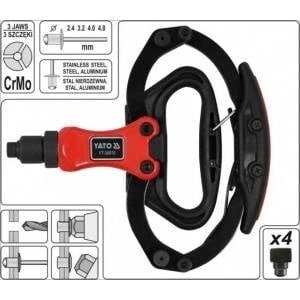 Yato FOLLICON RIVETER - FRONT 2, 4-4, 8mm