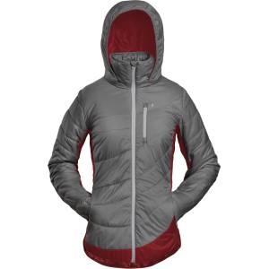 Grüezi Bag Дамско вълнено яке Grüezi bag Women's Refreshful Silkwool Jacket Insulation jacket - Grey / Cherry - размер XXS (105-5070-0511)