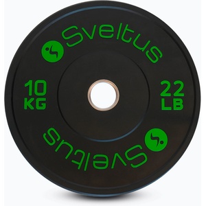 Sveltus Олимпийски бъмпер тежести Sveltus Training Olympic Disc 10 kg black