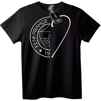 NOONEBRAND Тениска Fenerbahçe Сърце Лого - 2XL, Black