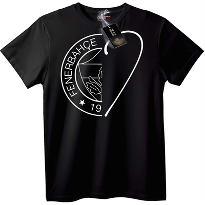 NOONEBRAND Тениска Fenerbahçe Сърце Лого - 2XL, Black