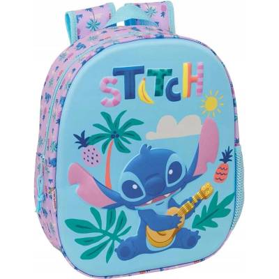 Safta 3D batoh Disney Stitch 33 cm s vreckom na fľašu