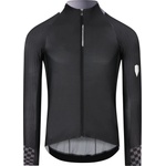Q36.5 Мъжка фланелка с дълъг ръкав за колоездене Q36.5 Gregarius Hybrid Collar Fade L/S Jersey Cycling jersey - Black (056-4322-0113)