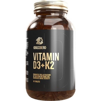 Grassberg Vitamin D3 + K2, 60 таблетки, Grassberg (9355)