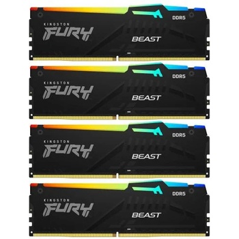 Image 1 of Kingston FURY Beast RGB 64GB (4x16GB) DDR5 5600MHz KF556C40BBAK4-64