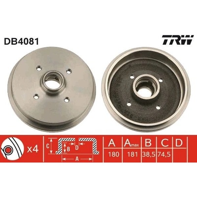 Brzdový buben TRW DB4081