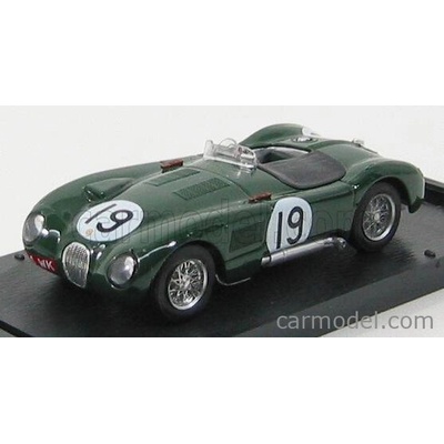 Brumm Jaguar C Type 4th Le Mans 1953 Whitehead stewart N 19 Britská Závodní Zelená 1:43