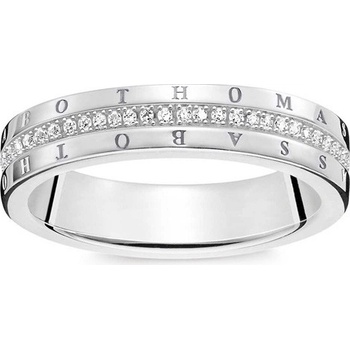 Thomas Sabo Prsten Klasický bílý D TR0026 725 14 48 Sterling silver