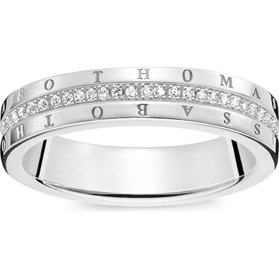 Thomas Sabo Prsten Klasický bílý D TR0026 725 14 48 Sterling silver