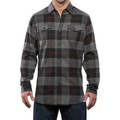 Burnside pánská flanelová kostkovaná košile BU8210 black steel