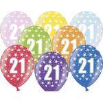 PartyDeco Балон за рожден ден с число 21