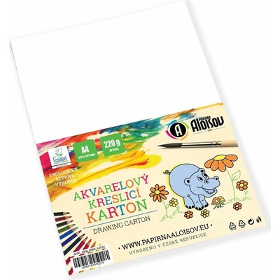 Kreslicí karton akvarelový A4 220 g - 10 ks