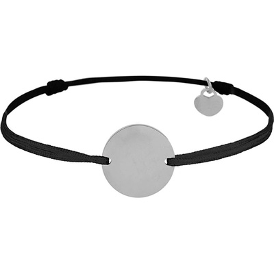 Bellita Гривна с черен конец и стоманена плочка Bellita (BLT-BJ-1188-B-S)