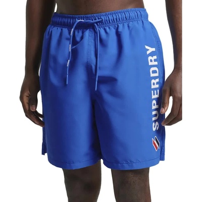Superdry Бански гащета Superdry Code Applque 19Inch swimming shorts - Blue (Racer Cobalt)