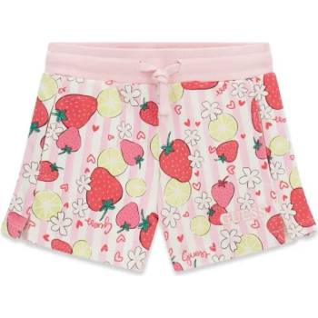 Guess Памучни спортни панталони райе за мини момиче с плодове Guess