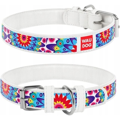 Waudog Obojek kožený Flowers