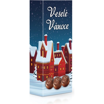 Selllot Čokoládové plněné pralinky Veselé Vánoce Domečky 84 g