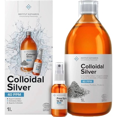 Institut Katharos Colloidal Silver Колоидно сребро, 40 PPM, 1000 ml, Institut Katharos (302502 IK)