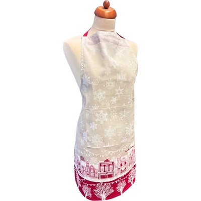 Home Elements Kuchyňská zástěra 60x80 cm Červené Vánoce