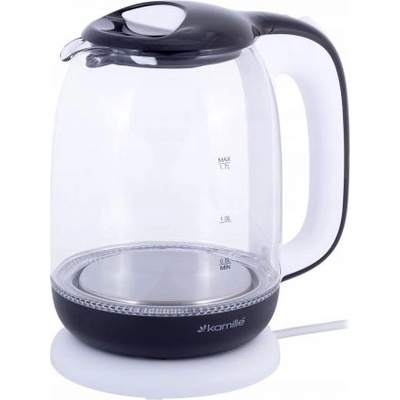 kamille Електрическа стъклена кана Kamille 1, 7 л с LED осветление 1720B (1720B)