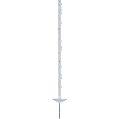 Sloupek plastový pro elektrický ohradník, délka 105 cm, 8 oček, bílý
