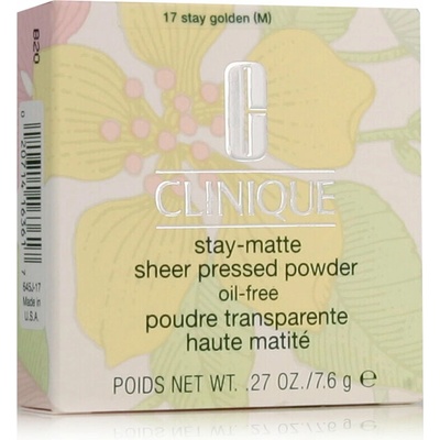 Clinique Stay-Matte Sheer Pressed Powder 17 Stay Golden 7,6 g
