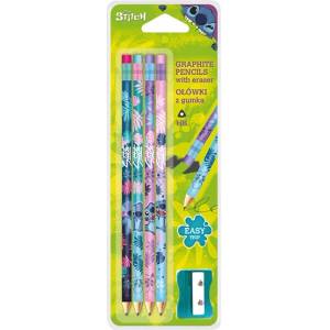 COOLPACK Графитни моливи COOLPACK Lilo and Stitch триъгълна гума HB 4 броя R74722PTR (R74722PTR)