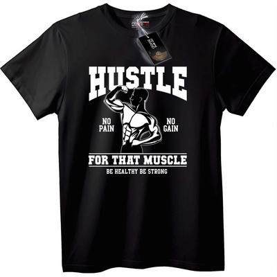 NOONEBRAND Тениска Hustlе Без Болка - XL, Black