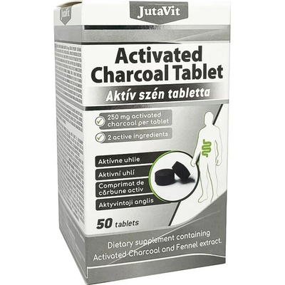Jutavit Aktívne uhlie 250 mg 50 tabliet