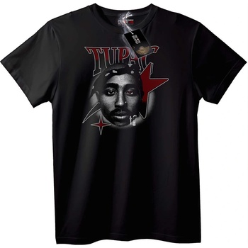 NOONEBRAND Тениска Tupac Shakur Звезда - 2XL, White