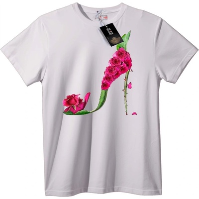 NOONEBRAND Тениска с розова ток - L, White