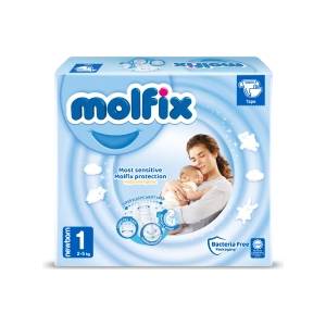 Molfix Бебешки пелени №1 Newborn, 2-5 кг, 40 бр (MOLFIX-1-40)
