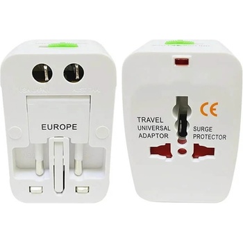 GKK Универсален Мрежови Адаптер за Цял Свят, Travel Adapter 220V, Бял (MCH-112)