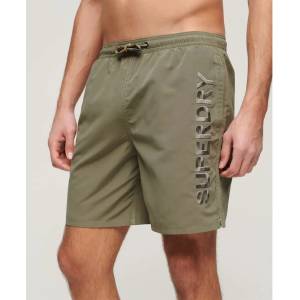 Superdry Бански гащета Superdry Premium Embroidered 17´´ swimming shorts - Green (Light Khaki Green)