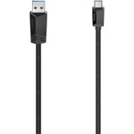 Hama Кабел HAMA 200651 USB-C мъжко-USB-A мъжко, USB 3.2 Gen 1, 5Gbit/s, 0.25 м. , Черен (HAMA-200650)