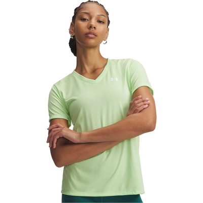 Under Armour Tech V-Neck Short Sleeve Womens - Lime/White