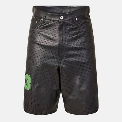 OFF WHITE Къси панталони OFF WHITE Men's Leather Shorts - Black Willow