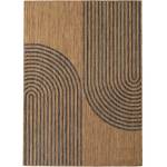 Ayyildiz Черен/кафяв килим за открито и закрито 160x230 cm Mira 1453 - Ayyildiz Carpets (MIRA1602201453BLACK)