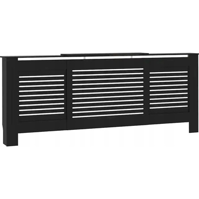 Kryt na radiátor MDF deska 205 x 81,5 cm černý