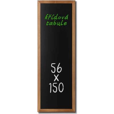 A-Z Reklama CZ Nástěnná dřevěná křídová tabule 56 × 150 cm – světle hnědý rám – kód CHBLB56x150