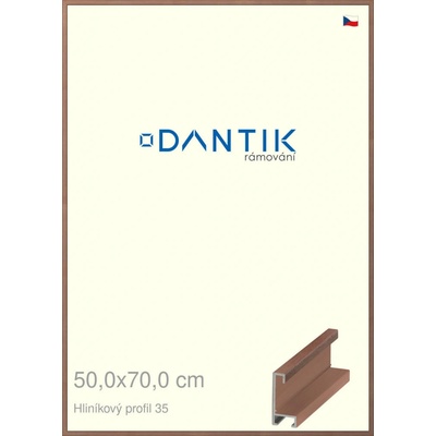DANTIK rám na obraz 50 x 70 Dýha ořech