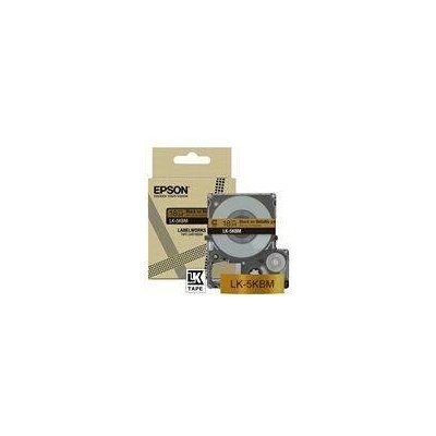 Epson LabelWorks LK-5KBM - Černá na metalické zlaté - Role (1,8 cm x 9 m) 1 kazeta y závěsný box - pásková kazeta - pro LabelWorks LW-C410, LW-C610