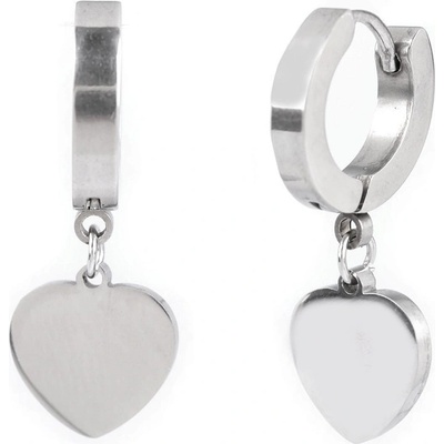 Prima-obchod náušnice z nerezové oceli srdce čtyřlístek hory platina srdce 105604