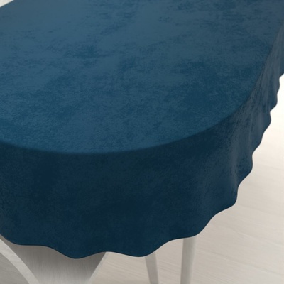 Biante Zamatový oválny obrus Velvet Prémium SVP-028 Petrolejovo modrý 50x100 cm