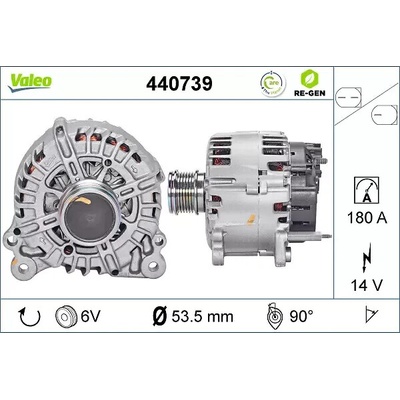 VALEO Alternátor VALEO RE-GEN REMANUFACTURED VA 440739