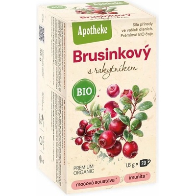 Apotheke BIO Brusinkový s rakytníkem čaj 20 x 1,8 g